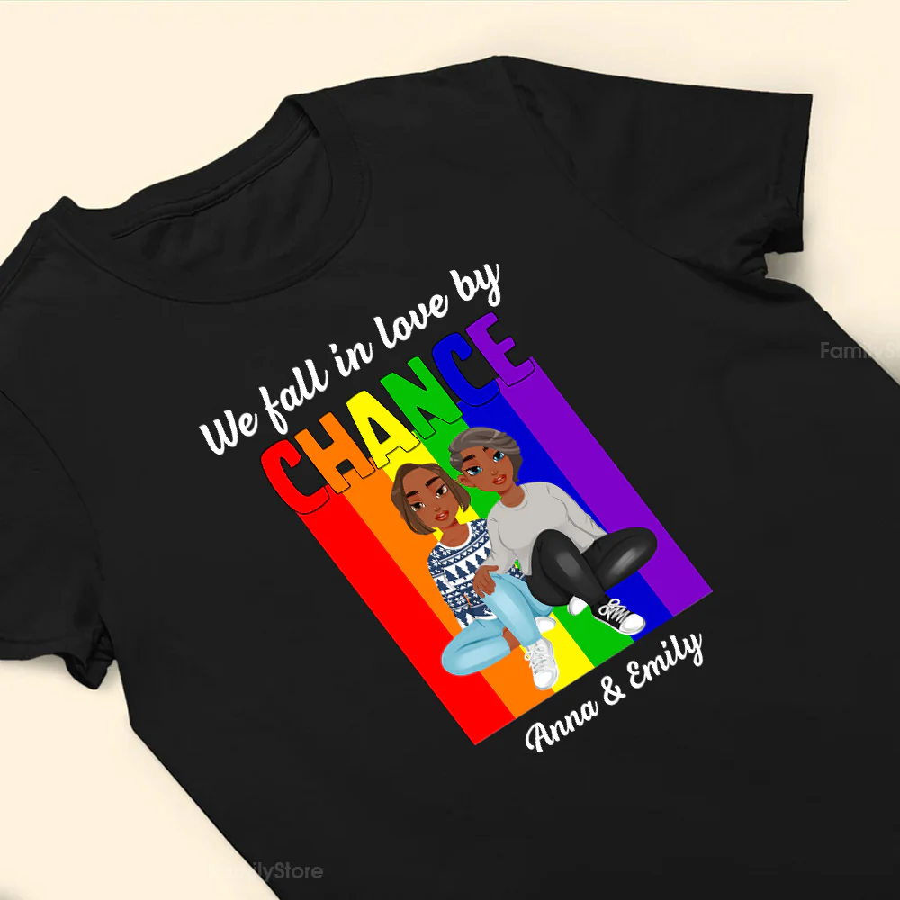 We Fall In Love By Chance  LGBT - Personalized Shirt - Gift For Couple, Husband Wife, Pride Month - GR1 NH96 - Image 4