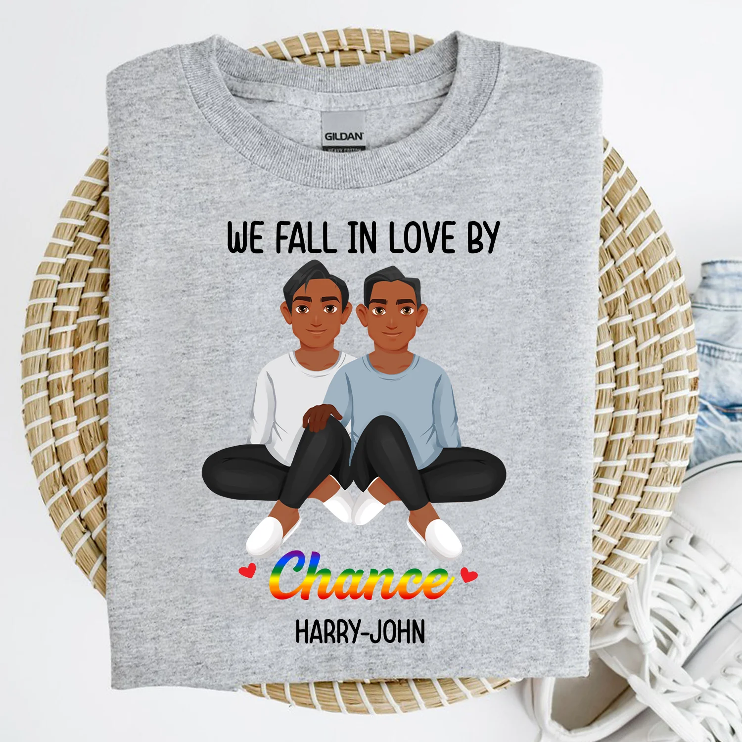 We Fall In Love By Chance LGBT Black African - Personalized Shirt - Gift For Couple, Husband Wife - GR1 NH96 - Image 4