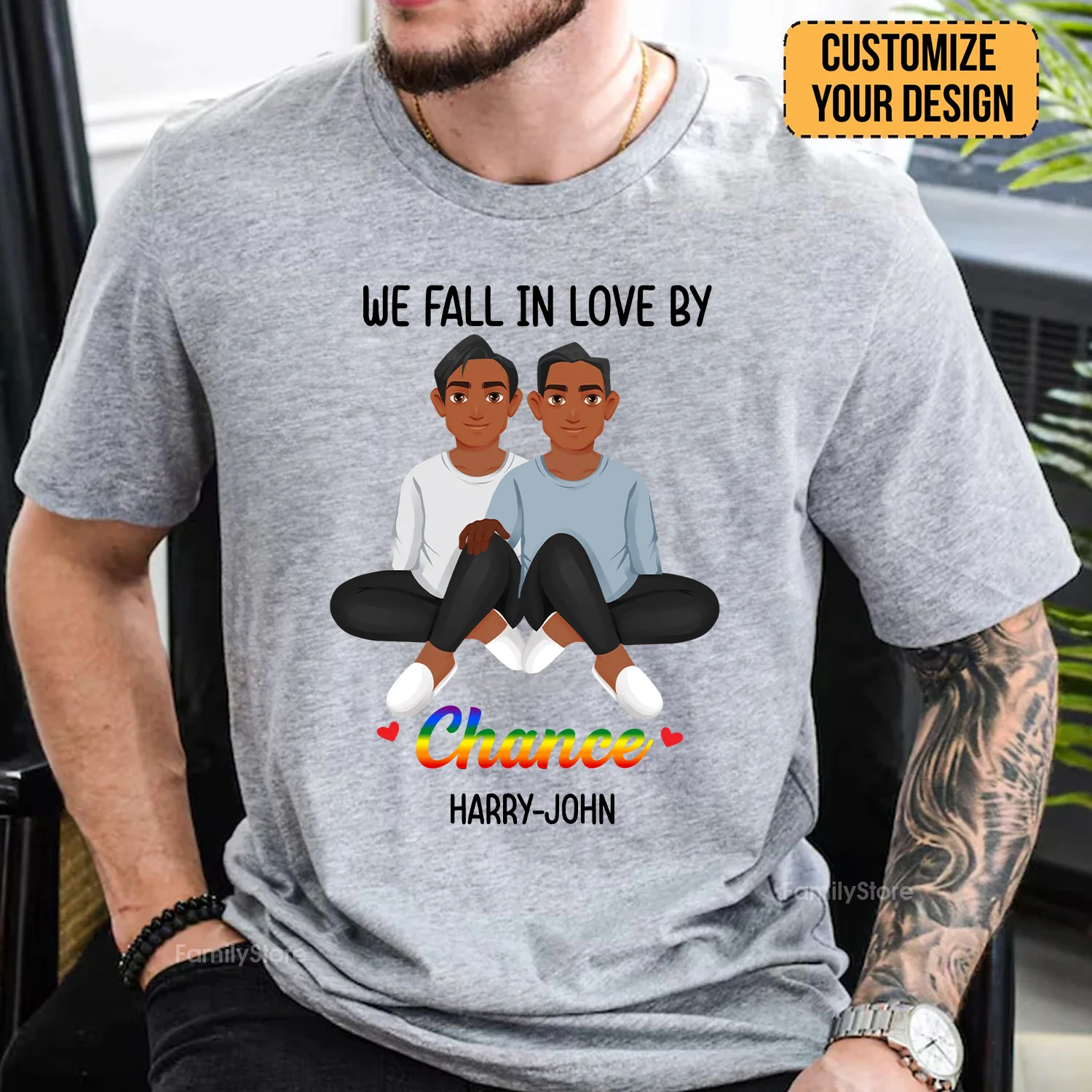 We Fall In Love By Chance LGBT Black African - Personalized Shirt - Gift For Couple, Husband Wife - GR1 NH96 - Image 5