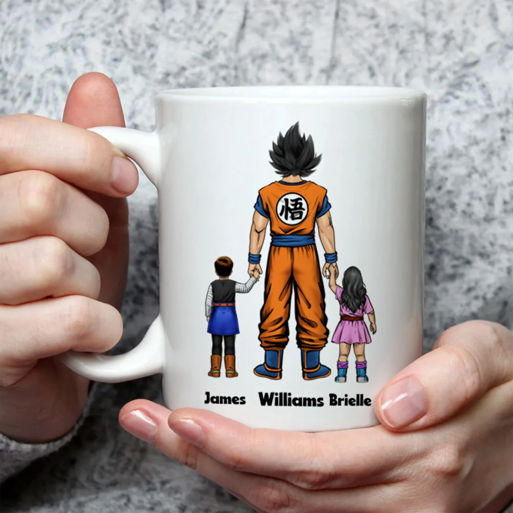 We Love You Over 9000 - Gift For Dad, Husband, Father's Day - Personalized Ceramic Mug - Image 4