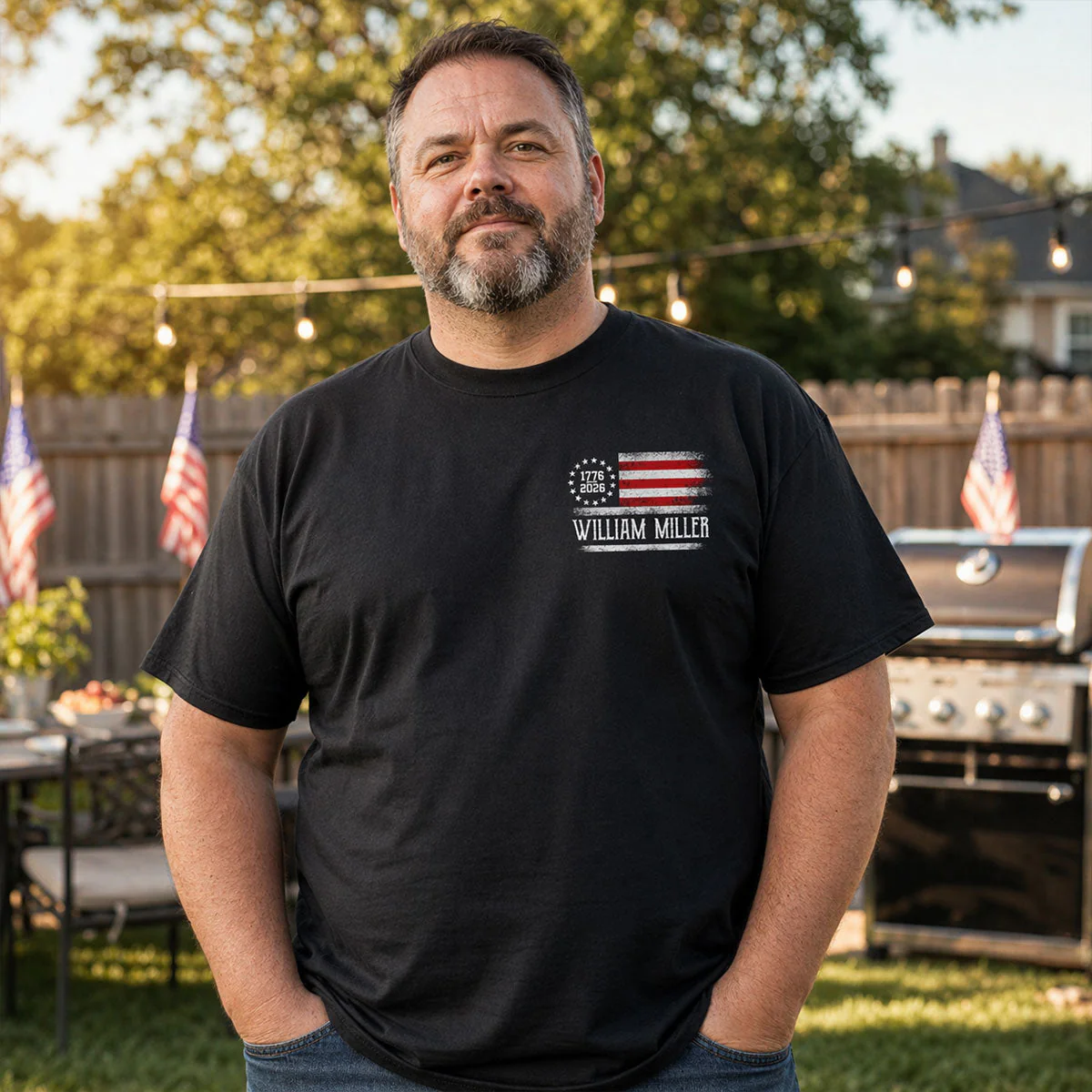 We The People 250 Years American Flag - Personalized Shirt - Gift For Patriots - Image 2