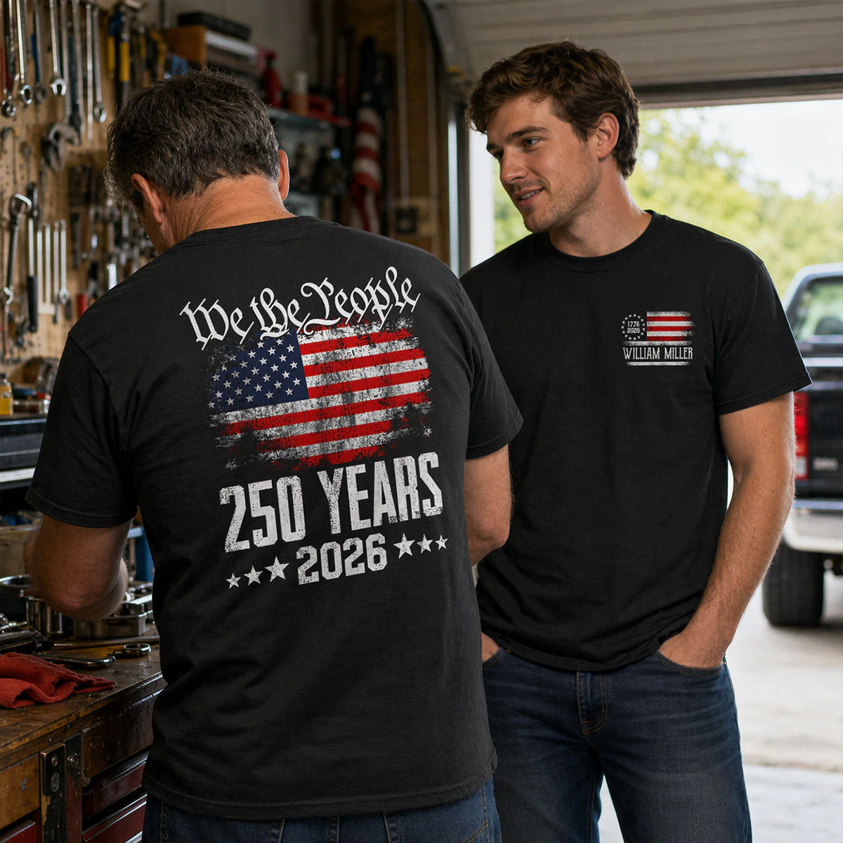 We The People 250 Years American Flag - Personalized Shirt - Gift For Patriots - Image 3