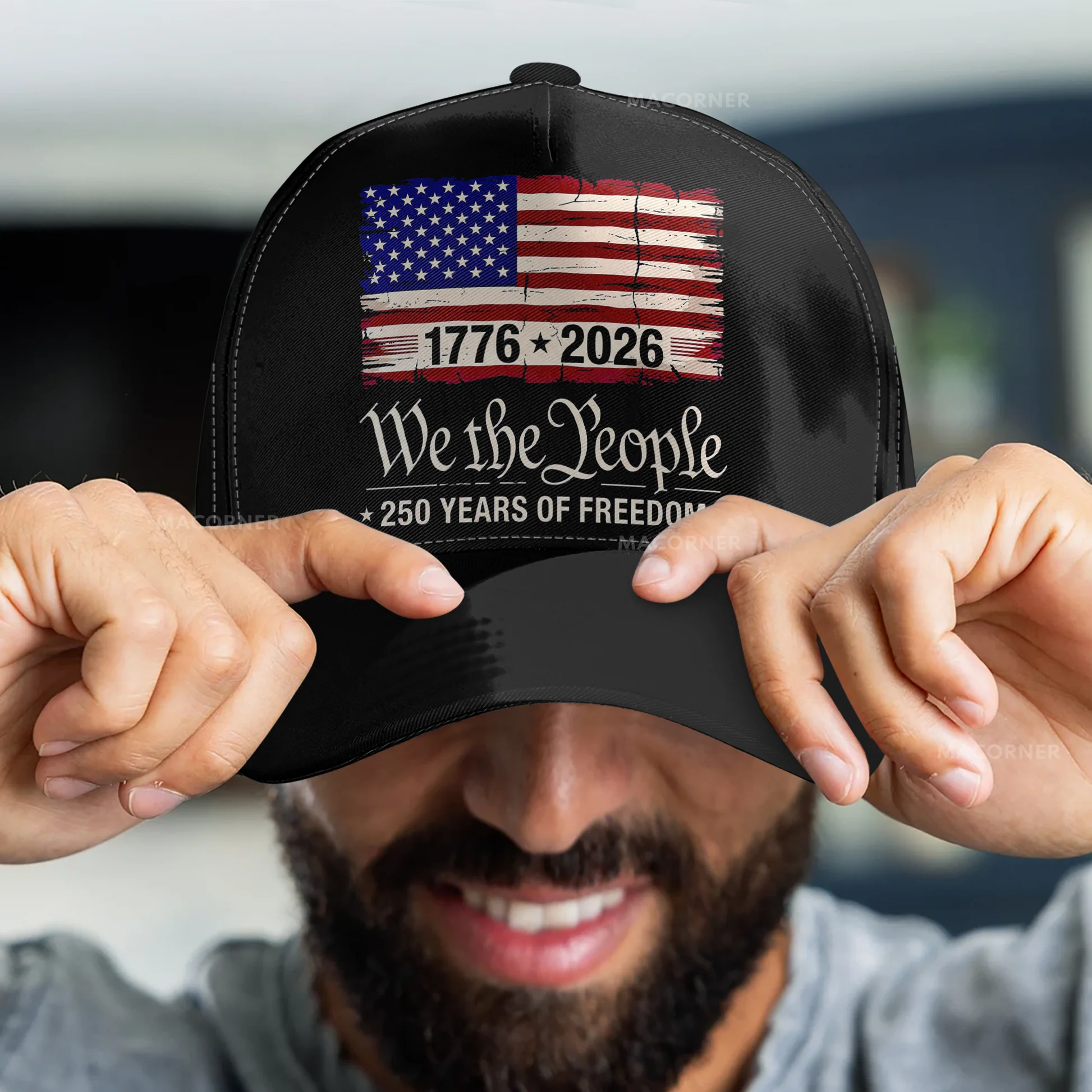 We The People 250 Years Of Freedom - Personalized Classic Cap - Gift For Patriotic, Veteran | HN02 - Image 2