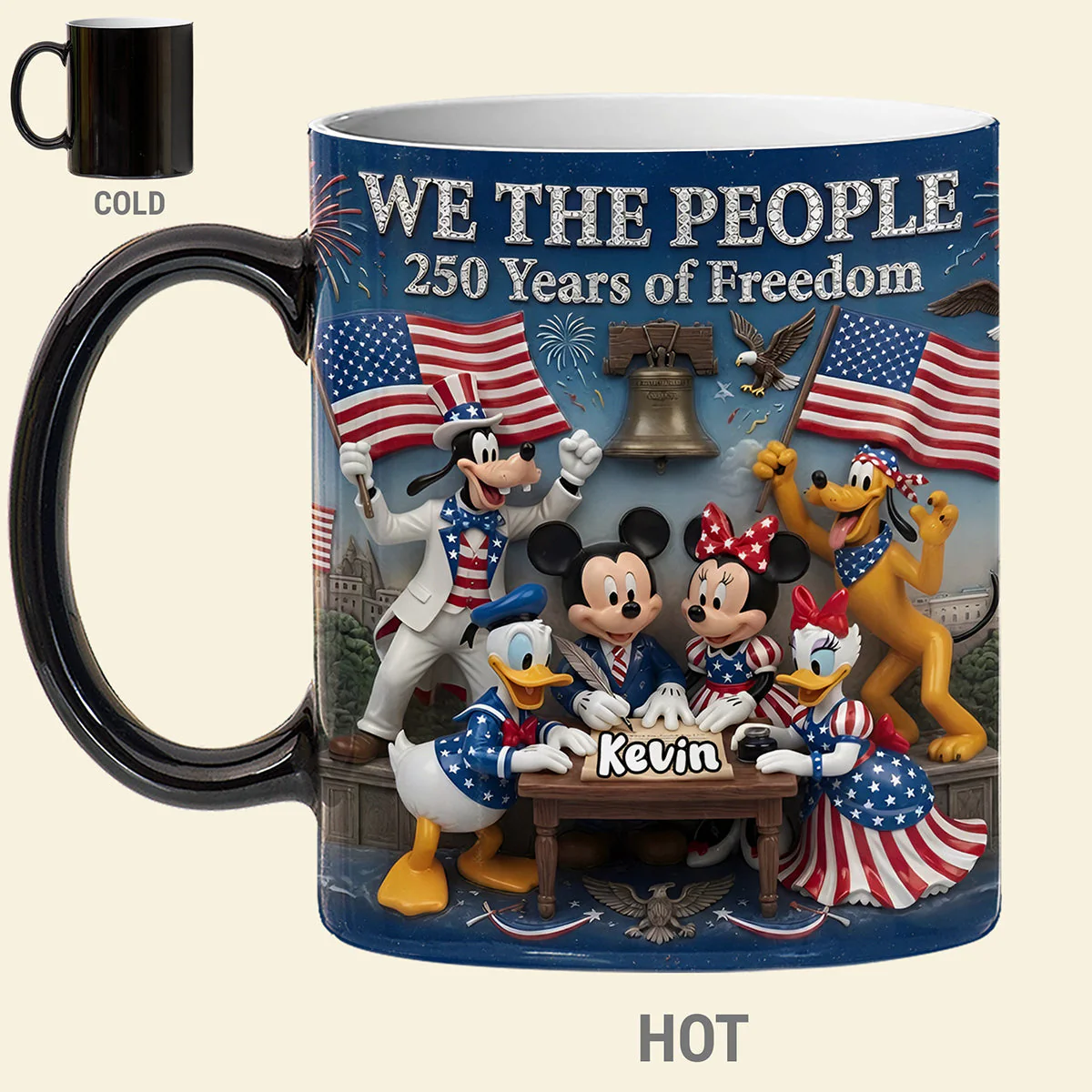We The People 250 Years Of Freedom - Personalized Coffee Mug - Gift For Patriots, Movies Fan - MkMo - Image 3