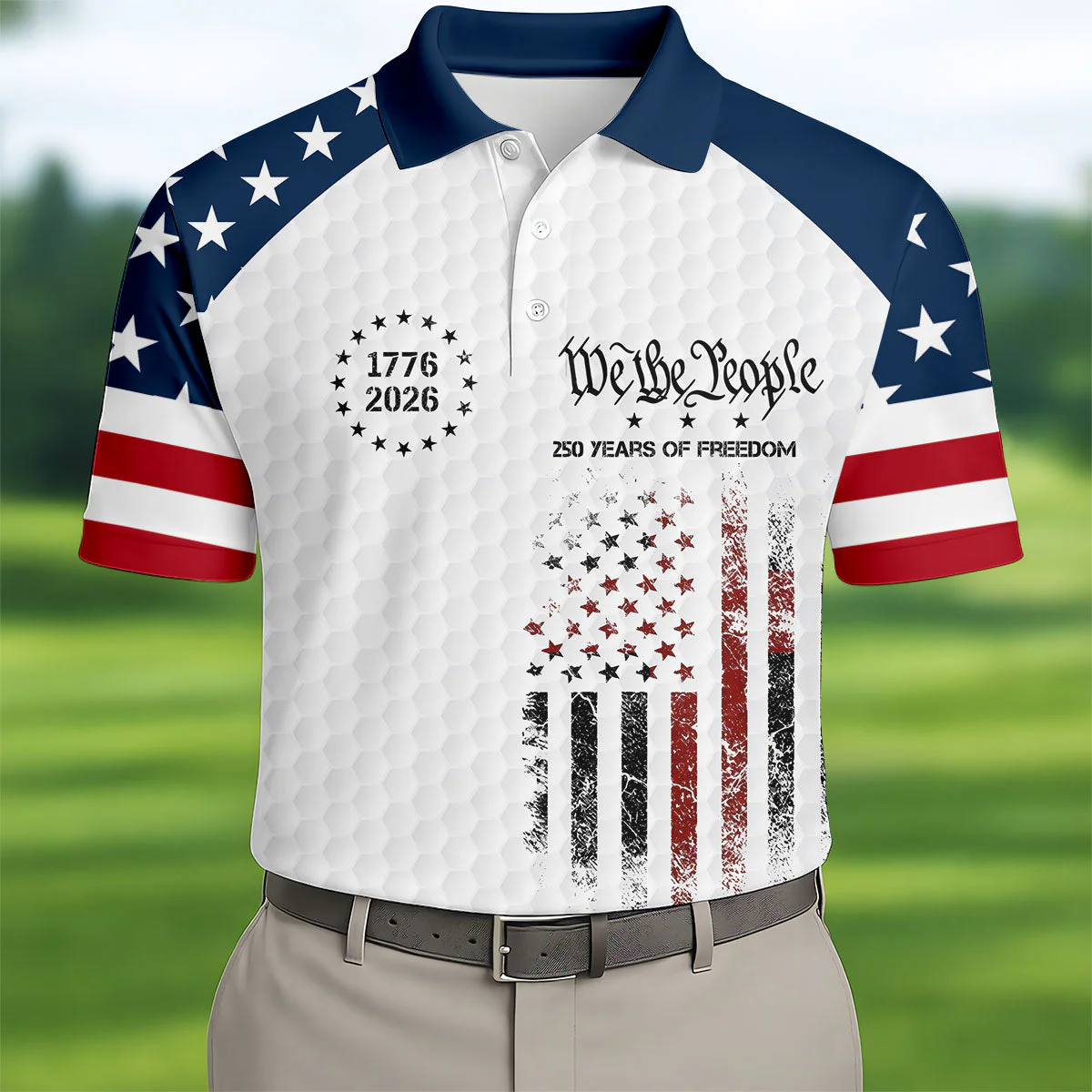 We The People 250 Years - Personalized Polo Shirt - Gift For Dad, Grandpa, Golf Lovers