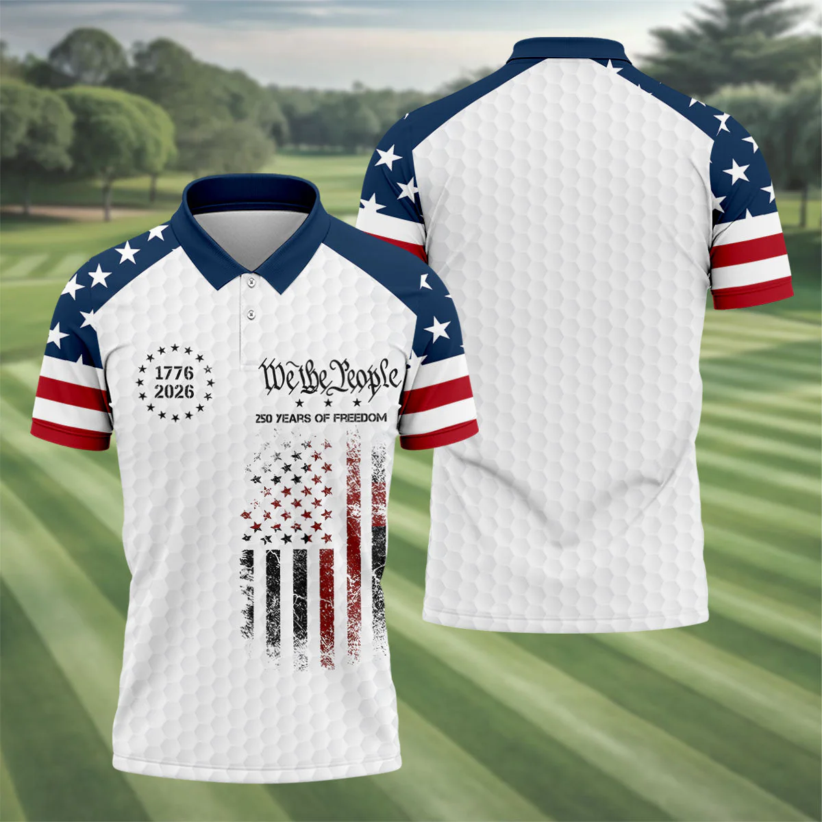We The People 250 Years - Personalized Polo Shirt - Gift For Dad, Grandpa, Golf Lovers - Image 3