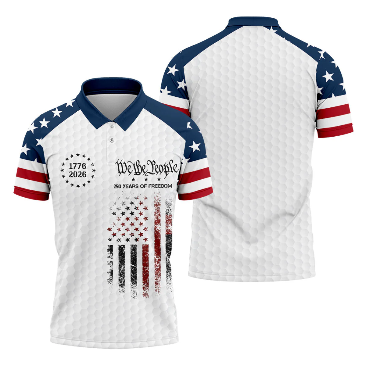 We The People 250 Years - Personalized Polo Shirt - Gift For Dad, Grandpa, Golf Lovers - Image 4