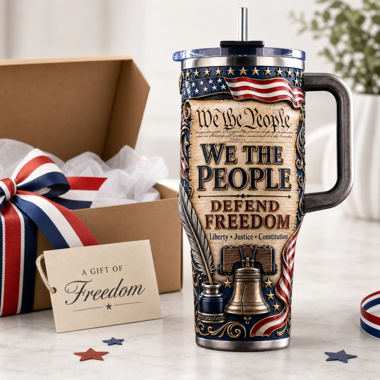 We The People Defend Freedom - Patriotic Tumbler - Gift For Patriots - Image 2