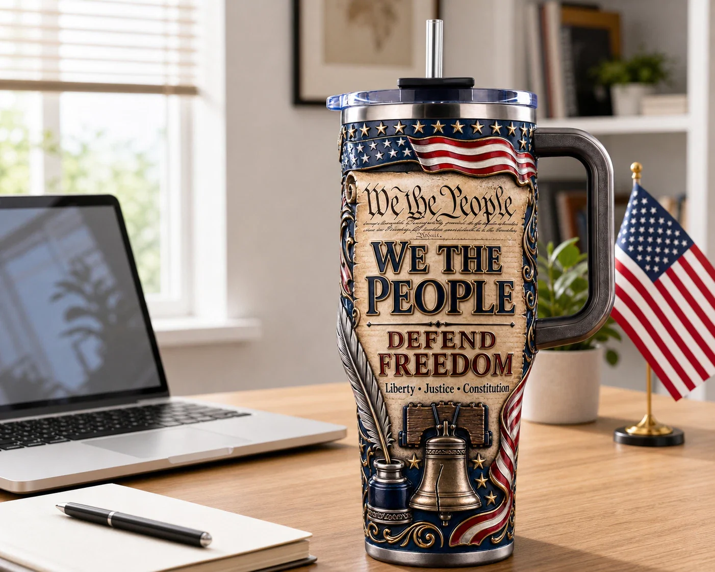 We The People Defend Freedom - Patriotic Tumbler - Gift For Patriots - Image 3