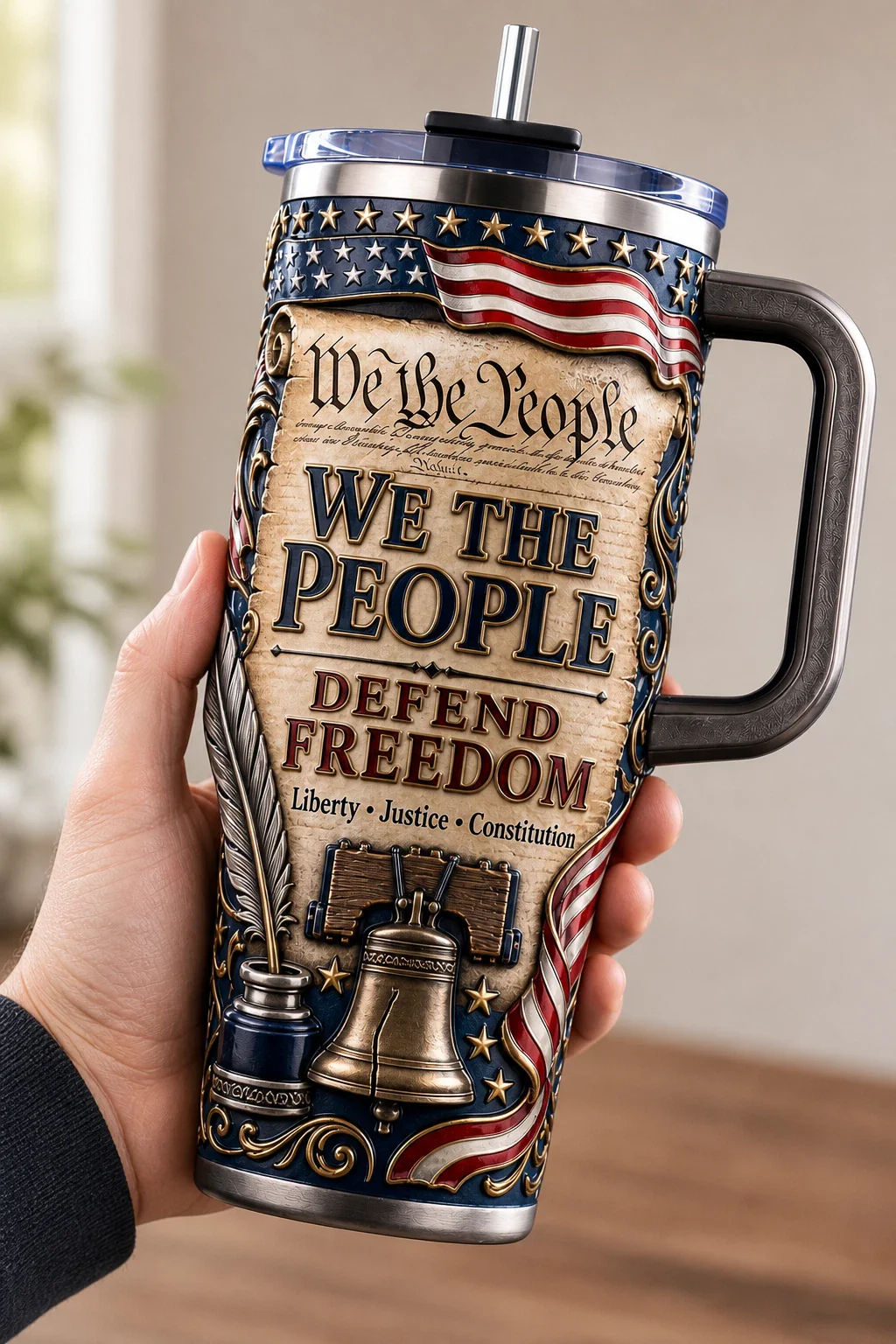 We The People Defend Freedom - Patriotic Tumbler - Gift For Patriots - Image 4