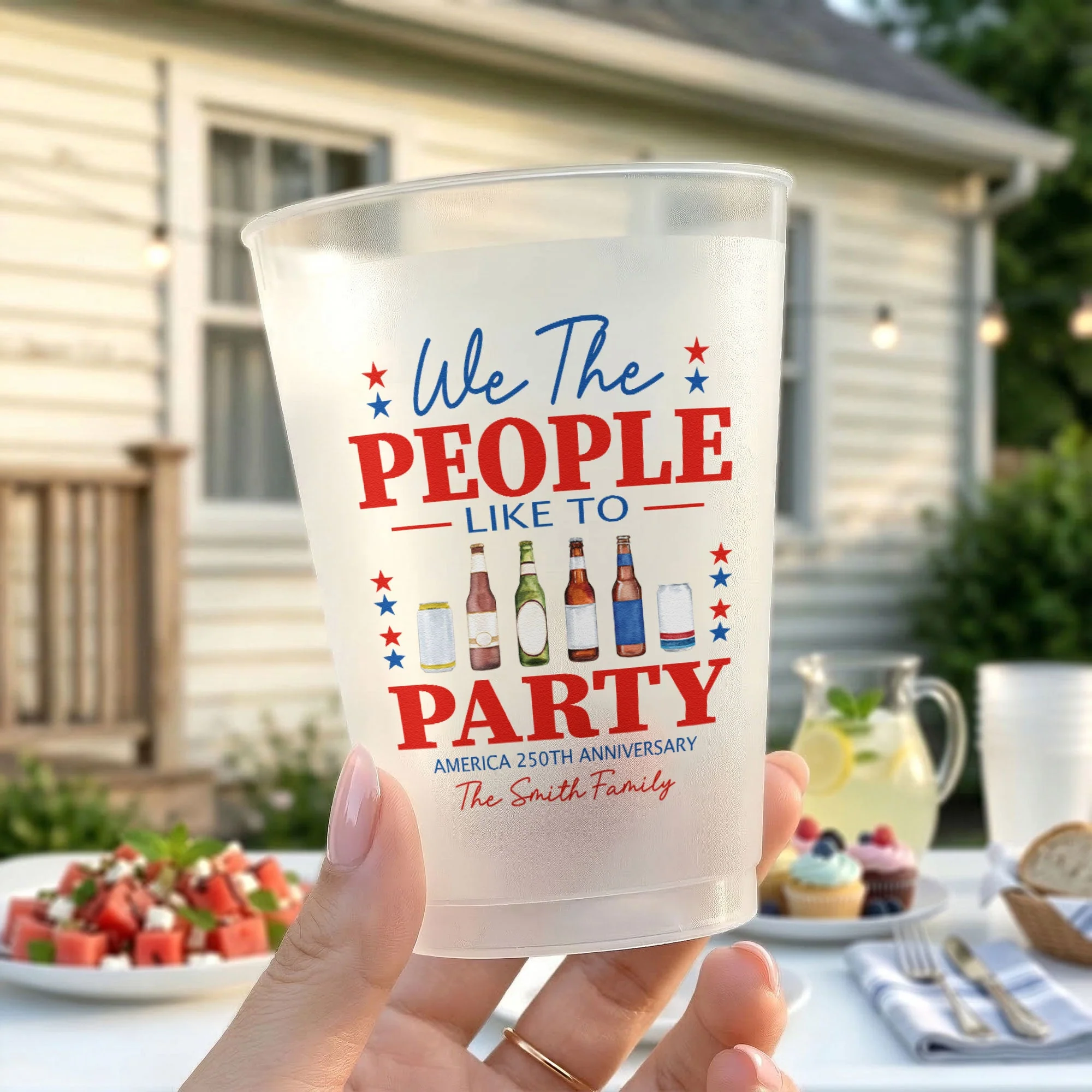 We The People Like To Party America 250th Anniversary - Personalized Cups - Gifts For Patriotic Family - Image 2