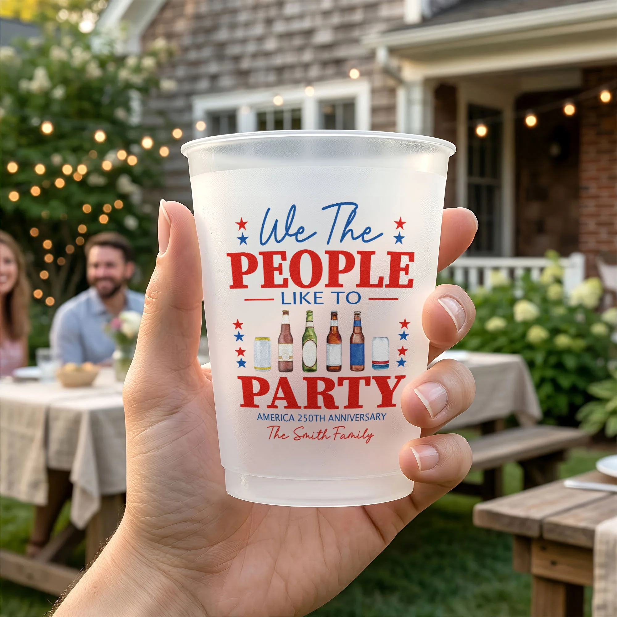 We The People Like To Party America 250th Anniversary - Personalized Cups - Gifts For Patriotic Family - Image 3