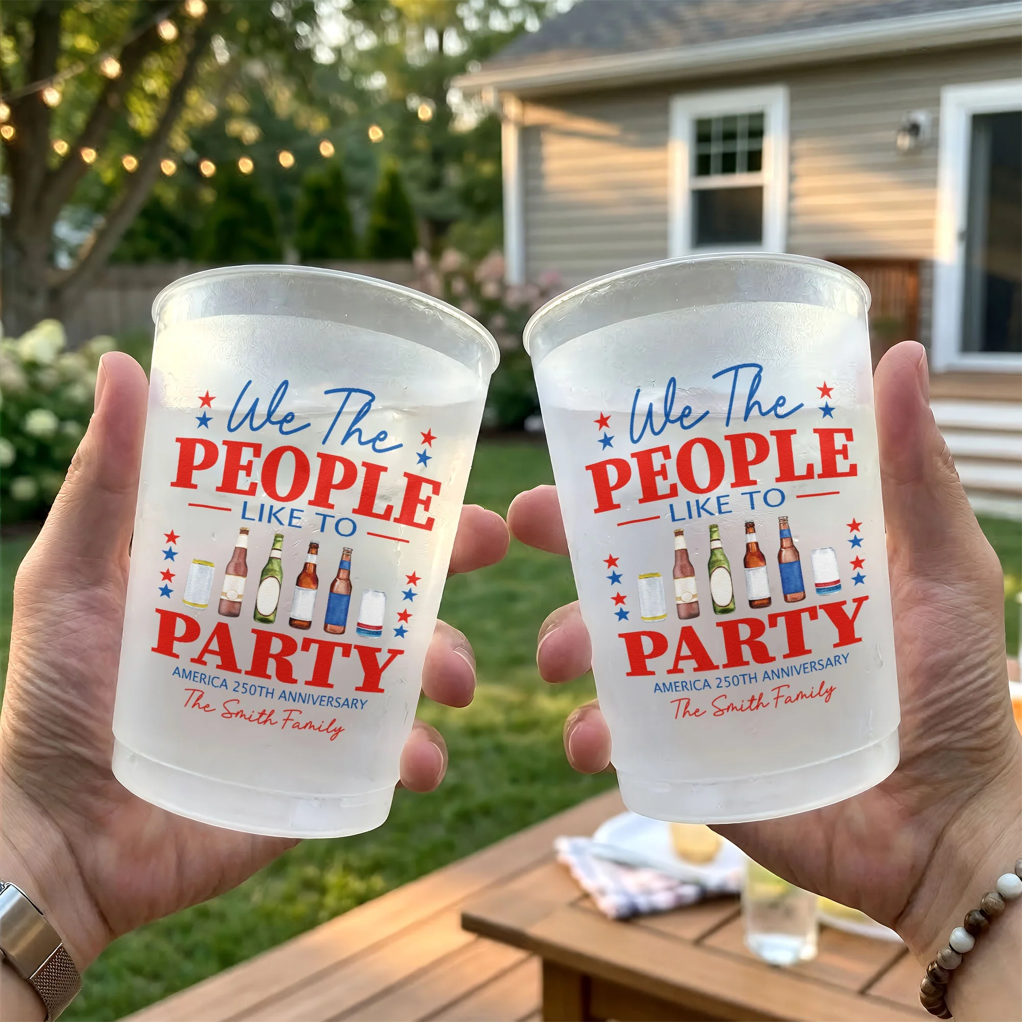 We The People Like To Party America 250th Anniversary - Personalized Cups - Gifts For Patriotic Family - Image 4