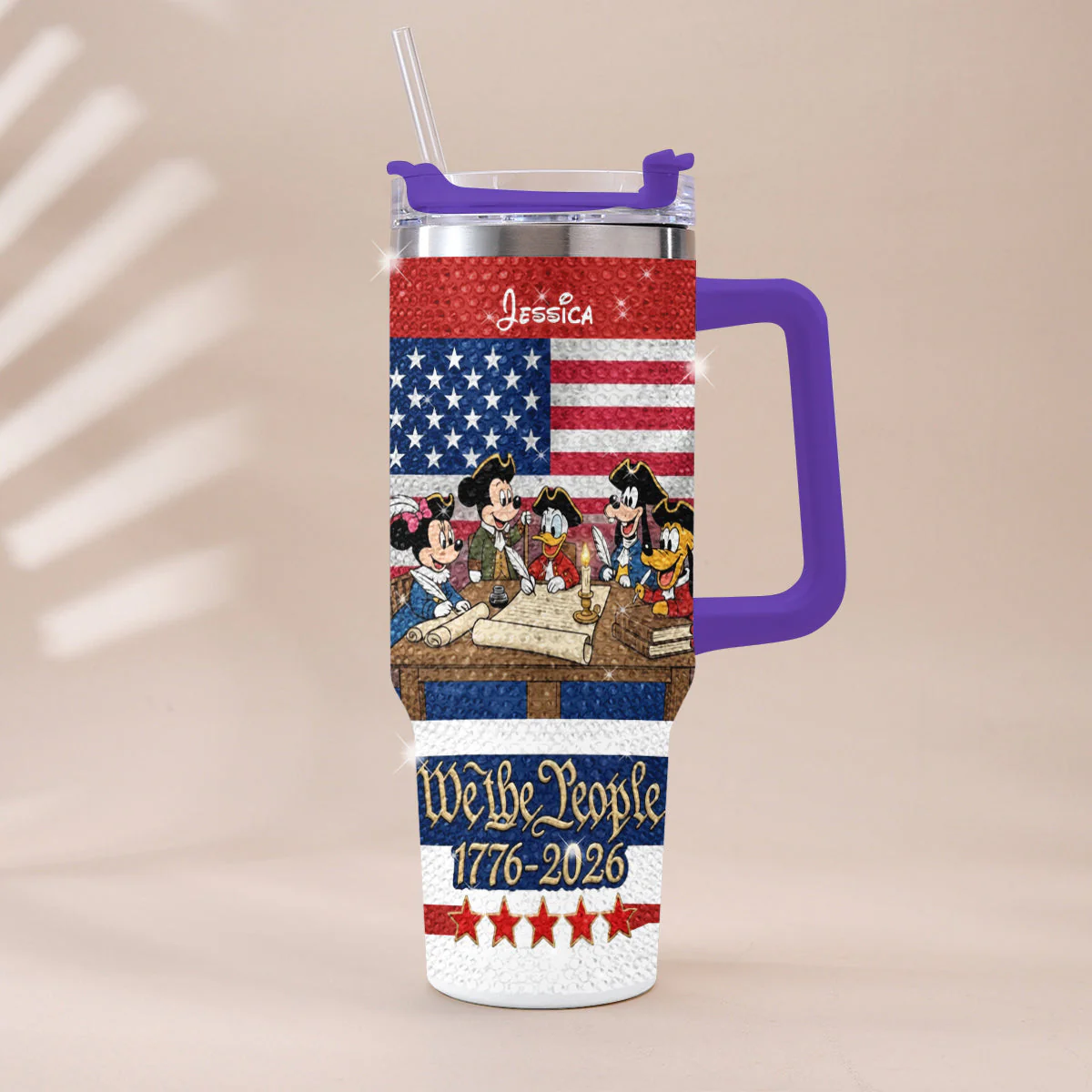 We The People - Personalized Tumbler With Handle - Gift For Patriots - MkMo - Image 11