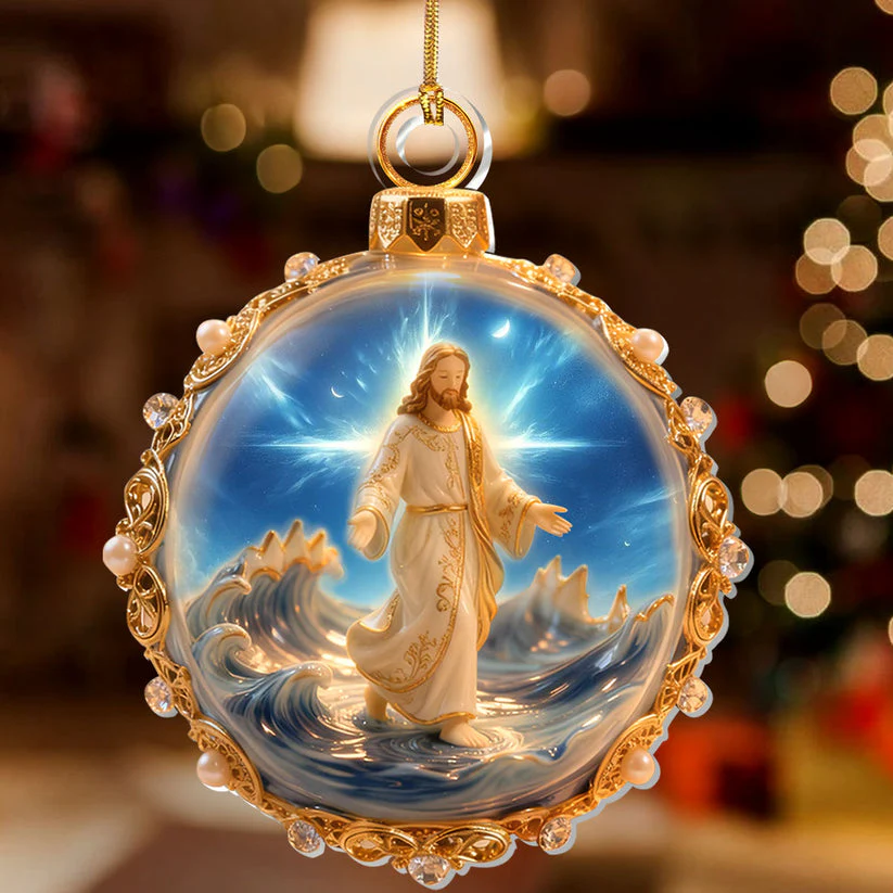 We Walk By Faith Not By Sight - 1-Layer Acrylic Ornament - Gift for Christmas HL128 - Image 2