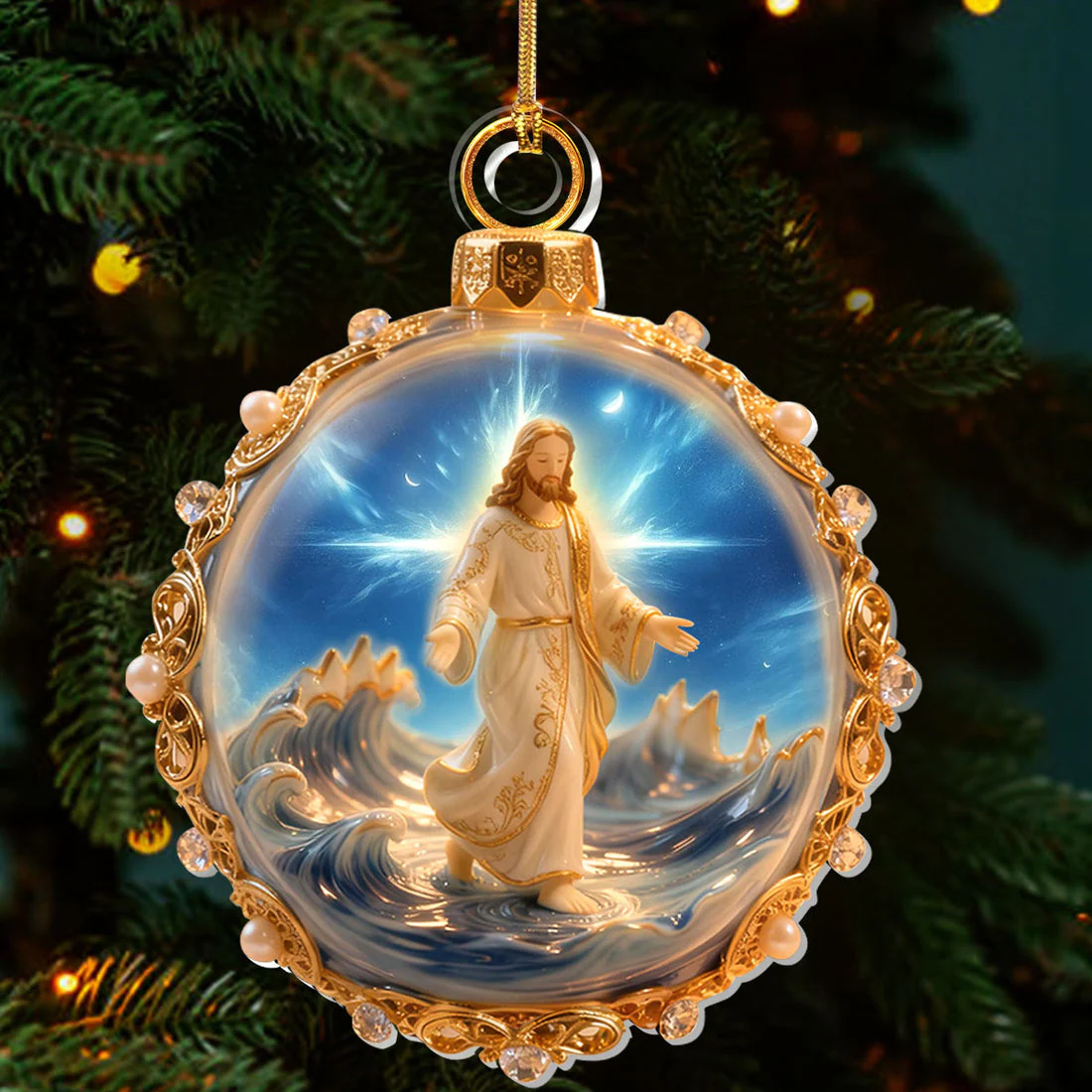 We Walk By Faith Not By Sight - 1-Layer Acrylic Ornament - Gift for Christmas HL128 - Image 3