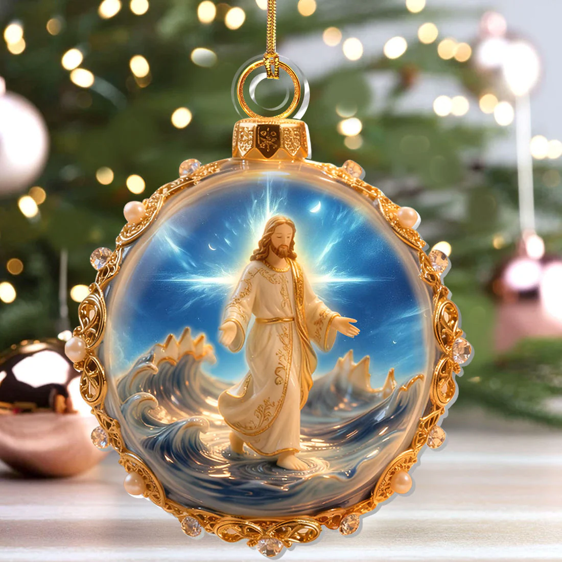 We Walk By Faith Not By Sight - 1-Layer Acrylic Ornament - Gift for Christmas HL128 - Image 4
