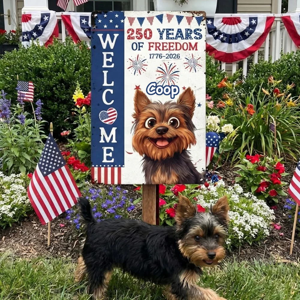 Welcome 250Th Anniversary - Personalized Metal Sign - Patriotic Gift For Family, Pet Lovers | CLP15.Ver7 HN02 - Image 3