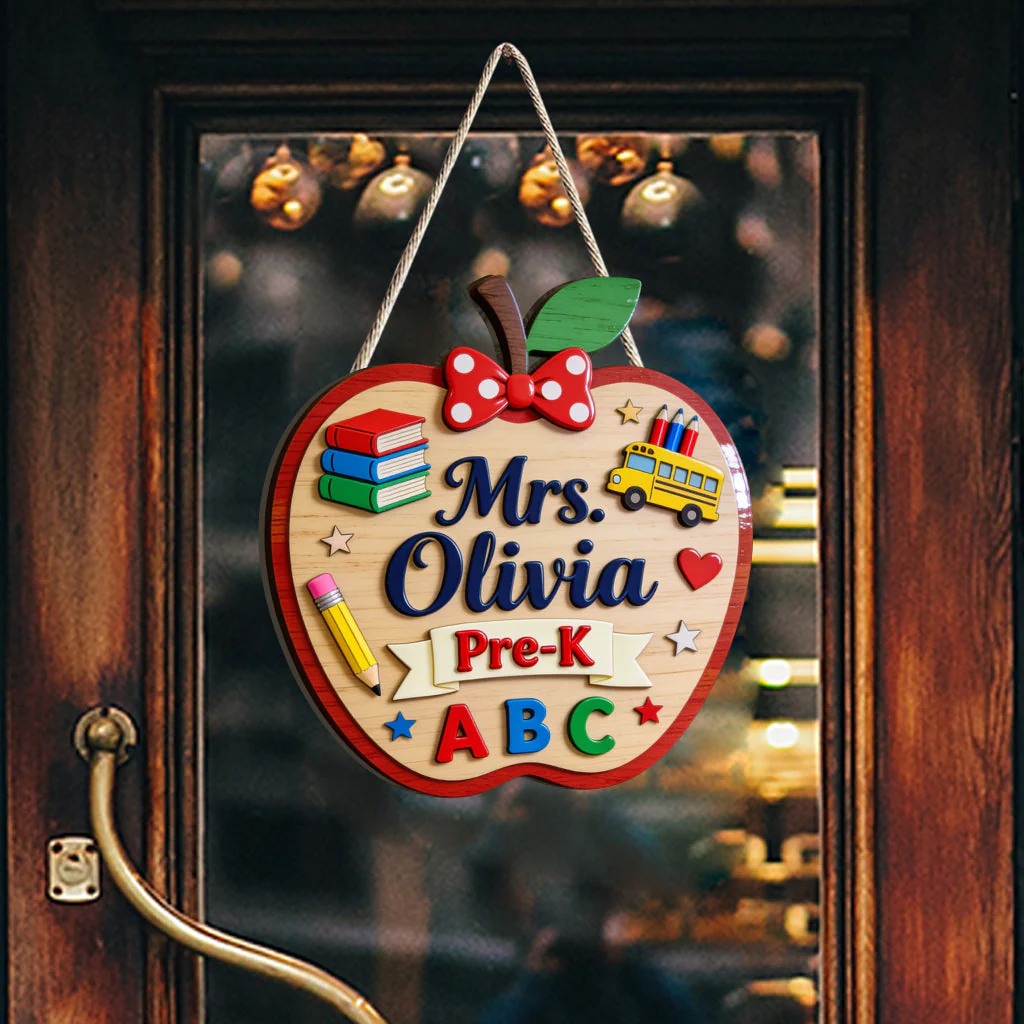 Welcome Back To School - Personalized Custom Shaped Wood Sign - Back To School Gifts - Image 4