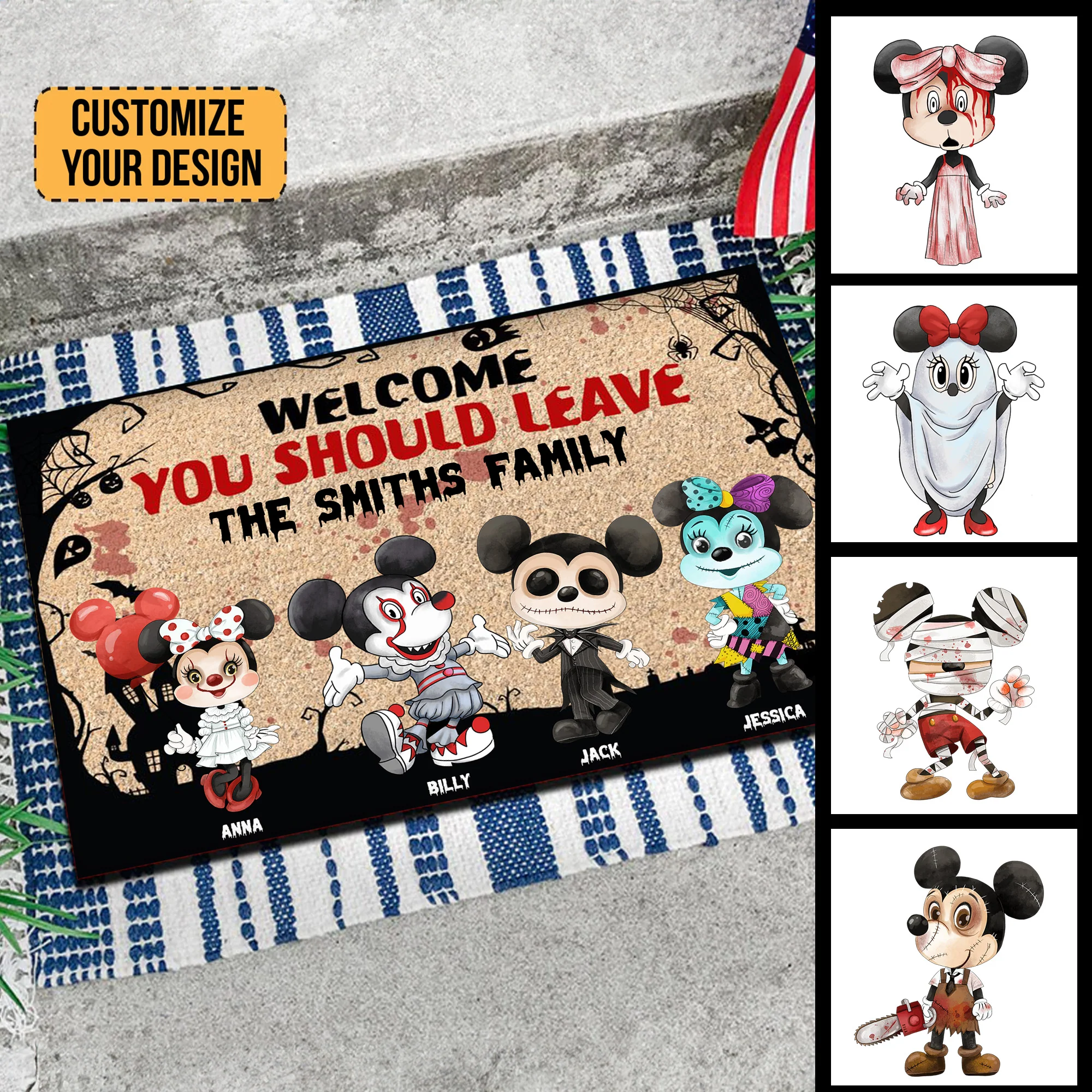 Welcome But You Should Leave - Personalized Door Mat - CL15 NA94 - Image 2