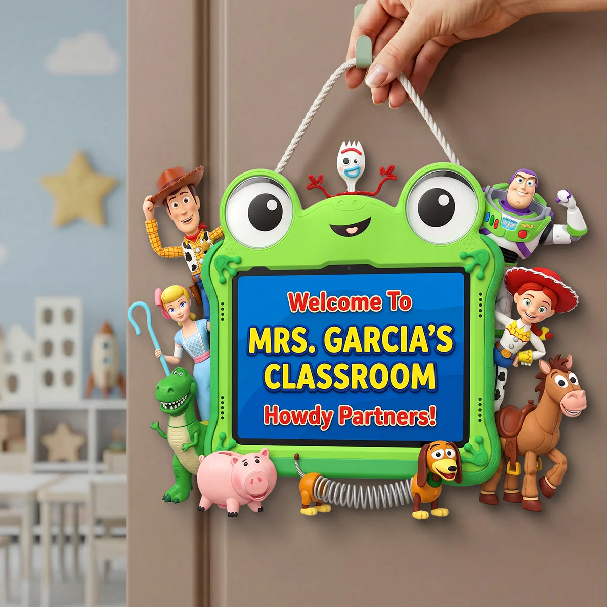 Welcome To Howdy Partners - Personalized Custom Shaped Wood Sign - Back To School Gift For Kids - DSNY - Image 2