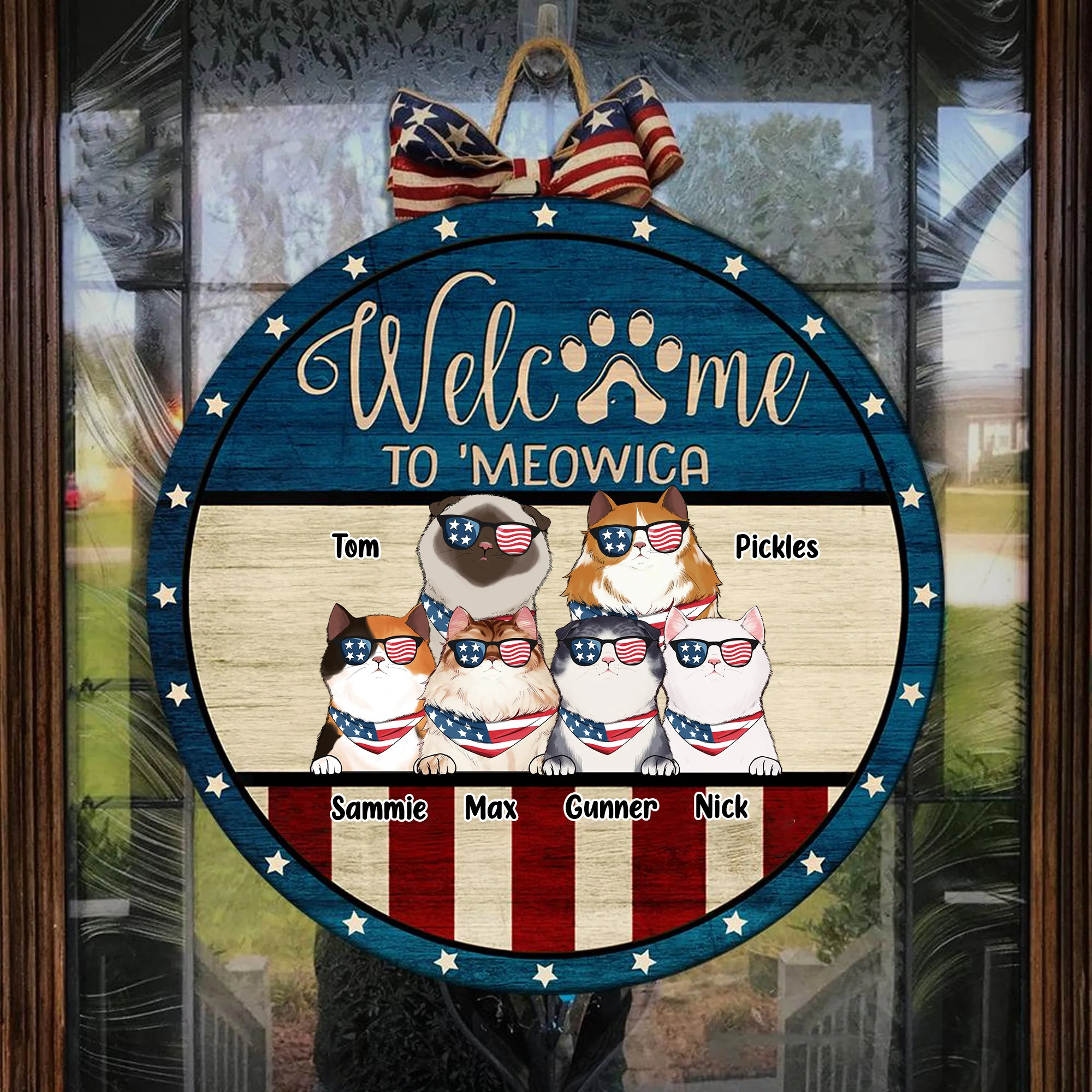 Welcome To Meowica - Gift For Pet Lovers - Personalized Wood Sign - Image 3