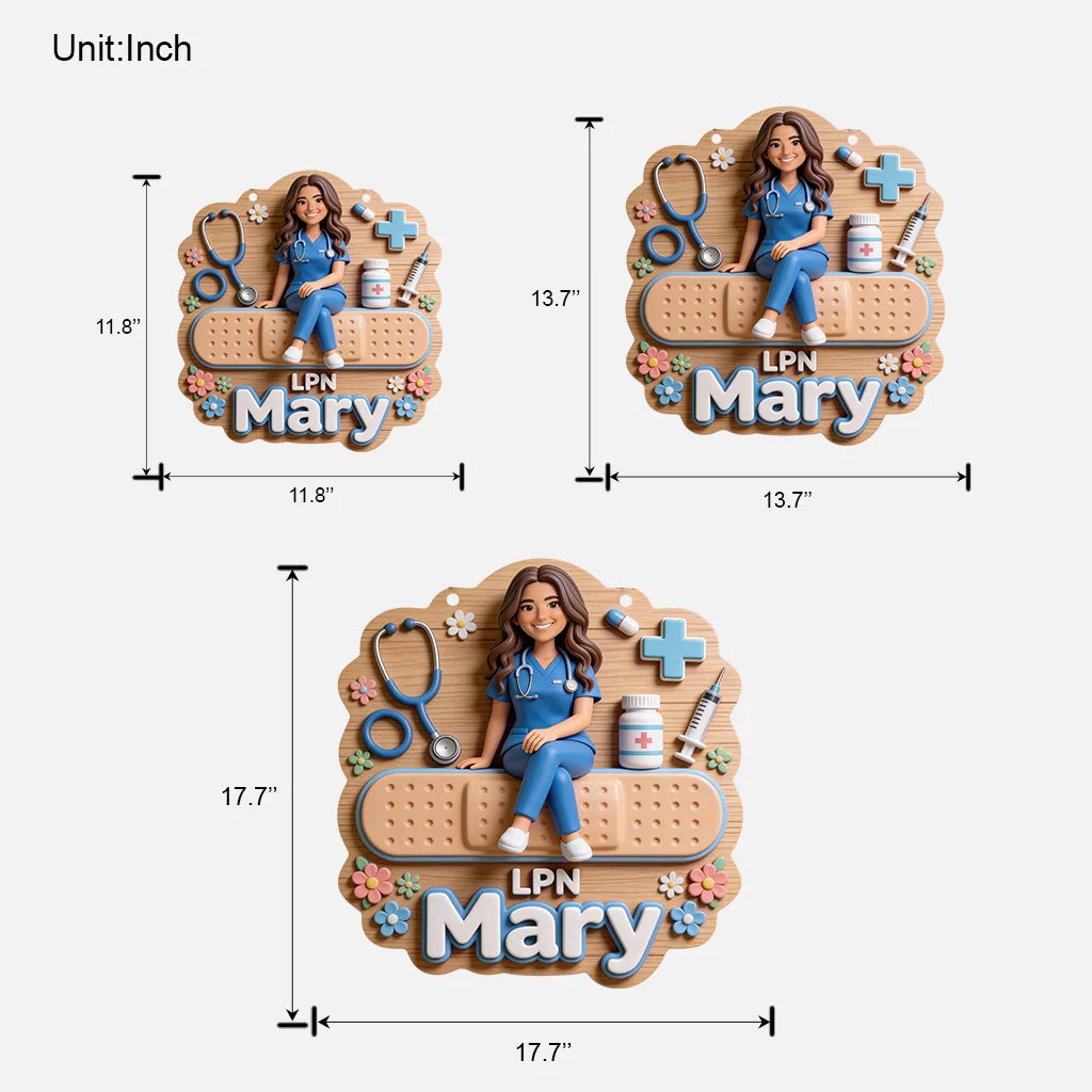 Welcome To My Office - Personalized Nurse Custom Shaped Wood Sign - Image 4