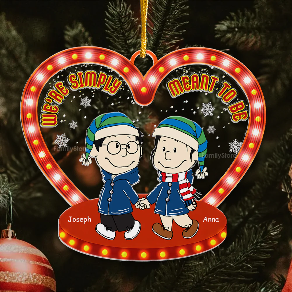 We're Simply Meant To Be Peanut - Personalized Acrylic Ornament - Gift For Couple, Husband Wife - CL43 NH96