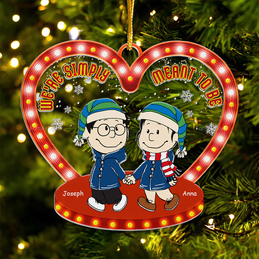 We're Simply Meant To Be Peanut - Personalized Acrylic Ornament - Gift For Couple, Husband Wife - CL43 NH96 - Image 5