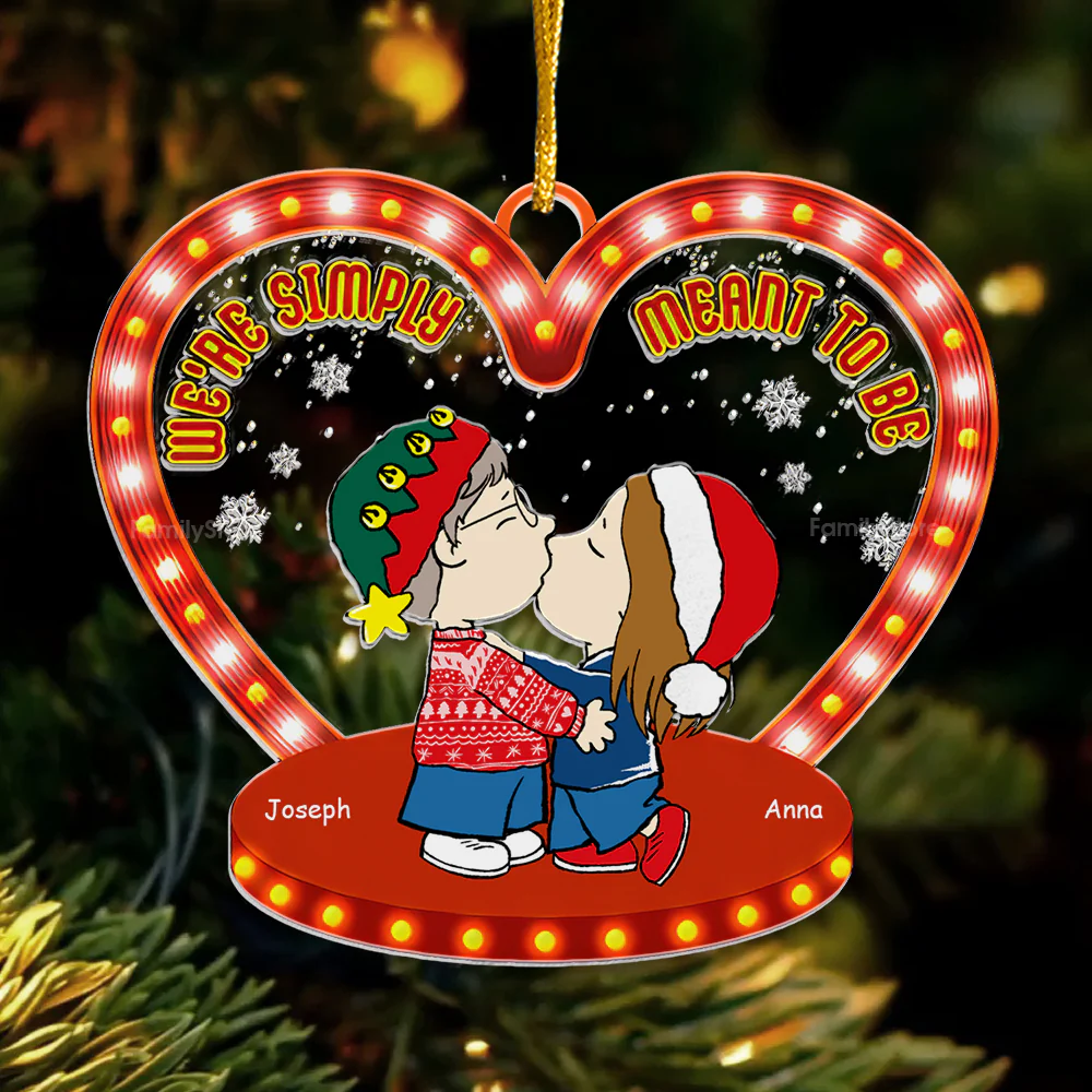 We're Simply Meant To Be Peanut - Personalized Acrylic Ornament - Gift For Couple, Husband Wife - CL45 NH96