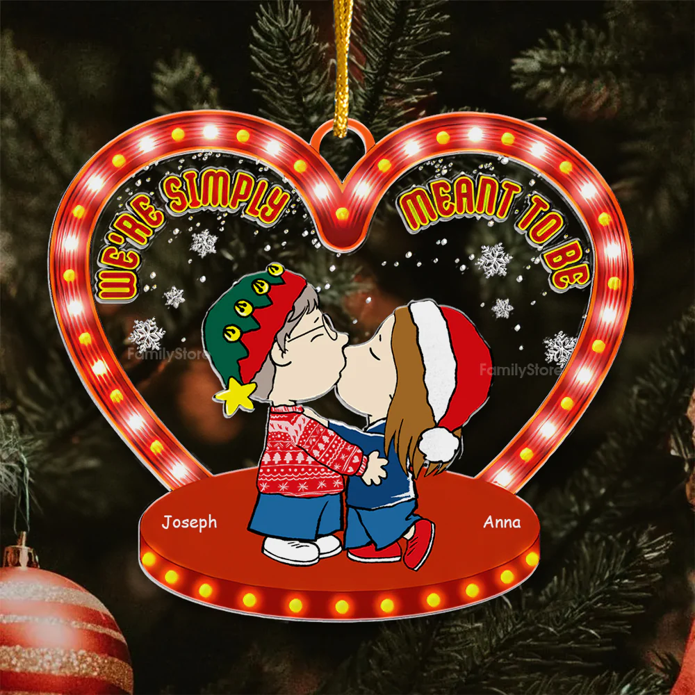 We're Simply Meant To Be Peanut - Personalized Acrylic Ornament - Gift For Couple, Husband Wife - CL45 NH96 - Image 4