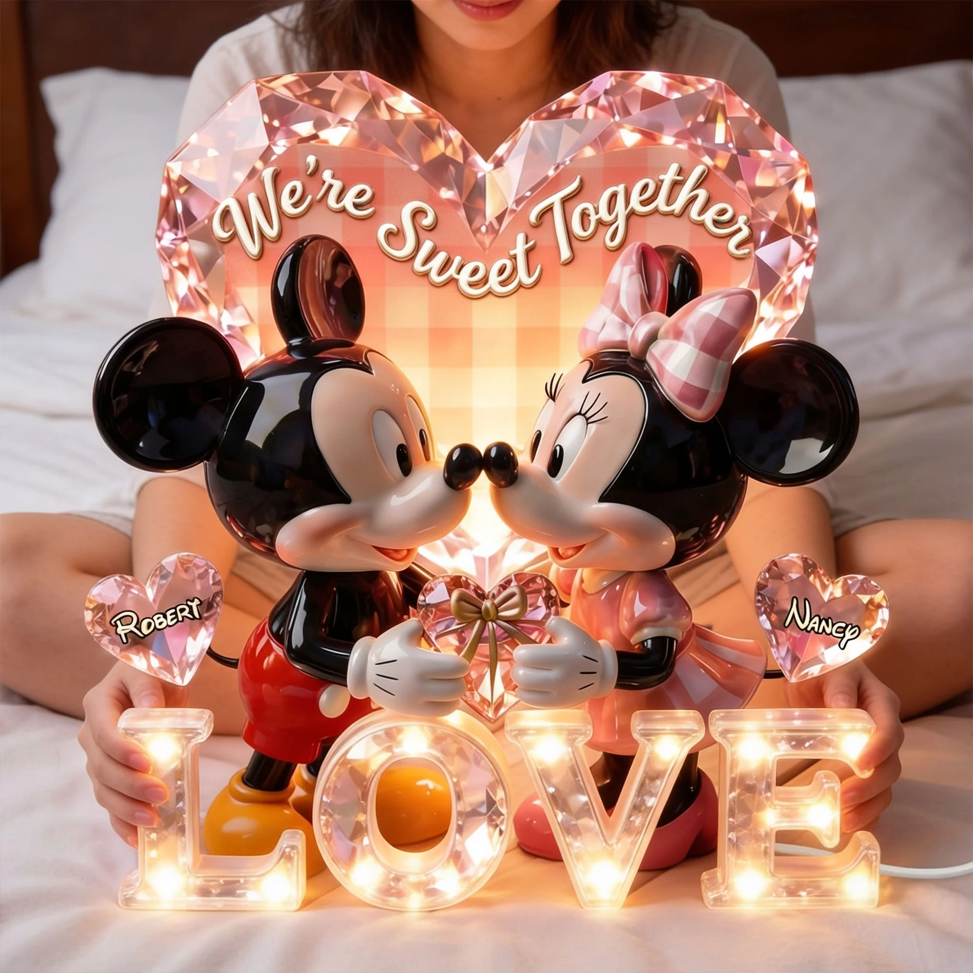 We're Sweet Together - Personalized Acrylic Light Box - Gift For Couple - MkMo