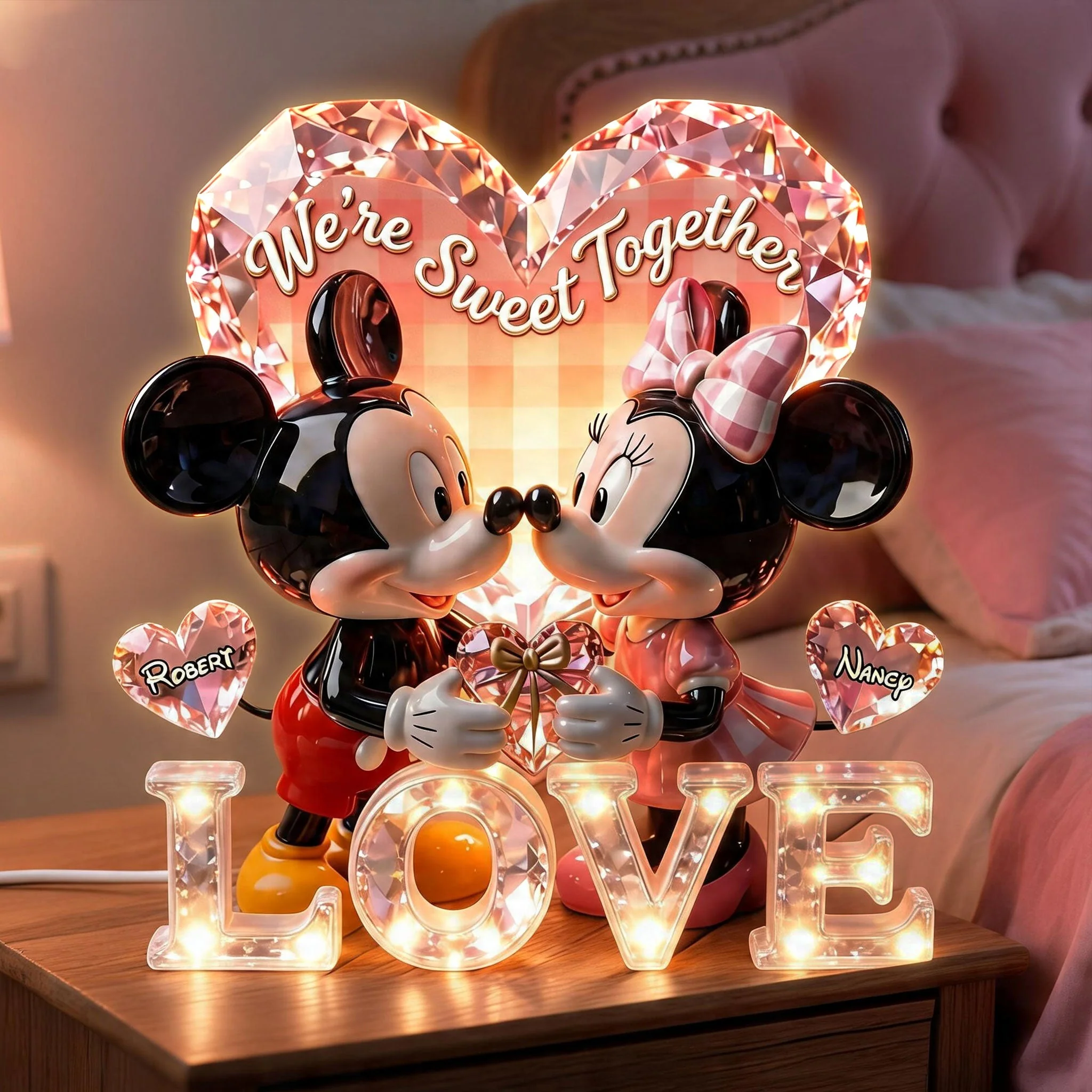 We're Sweet Together - Personalized Acrylic Light Box - Gift For Couple - MkMo - Image 2