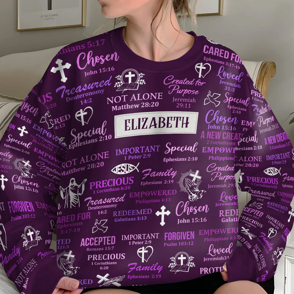 What God Says About You - Personalized AOP Sweatshirt TD118 - Image 3