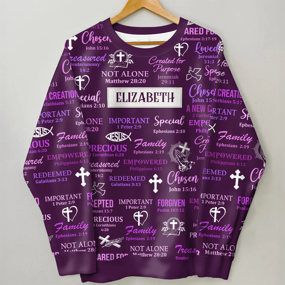 What God Says About You - Personalized AOP Sweatshirt TD118 - Image 4