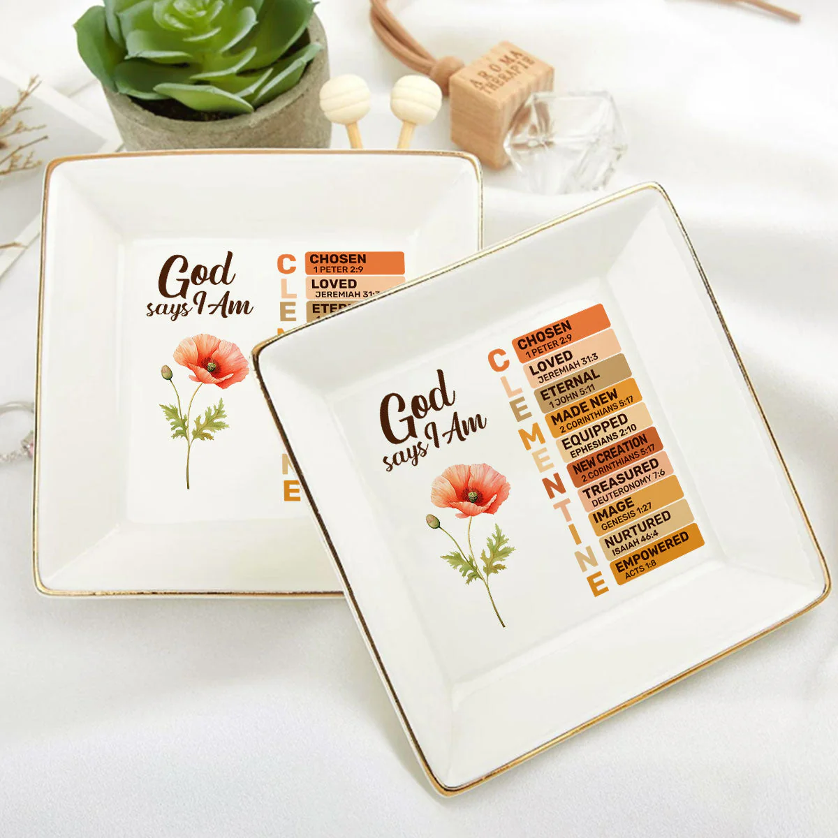 What God Says About You - Personalized Jewelry Dish - Gift For Grandma, Mom, Girlfriend, Wife, Bestie, Sister NH96 - Image 6