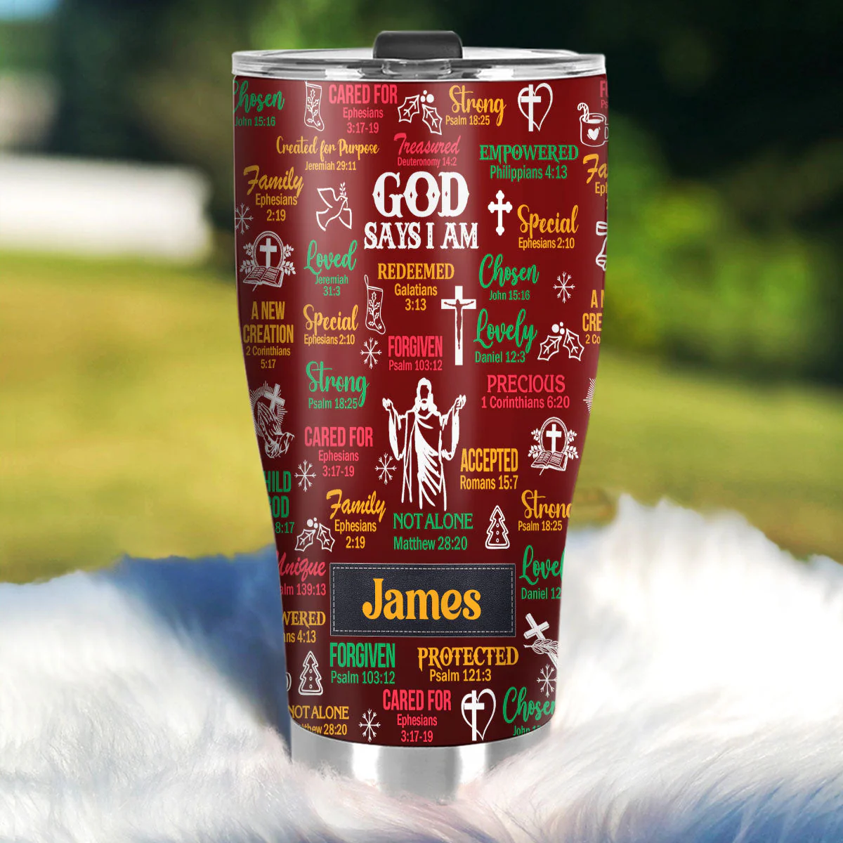 What God Says About You | Personalized Stainless Steel Tumbler - Image 5