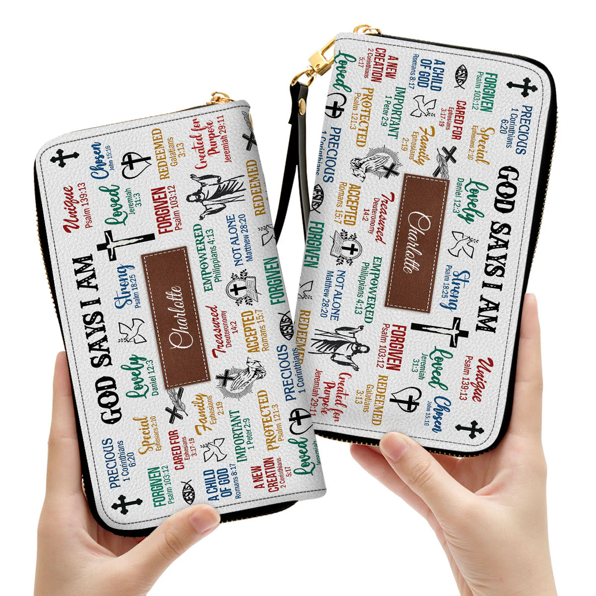 What God Says About You - Scripture Gifts For Women Of God - Personalized Leather Bag Free Wallet Deal AT4080939 - Image 4