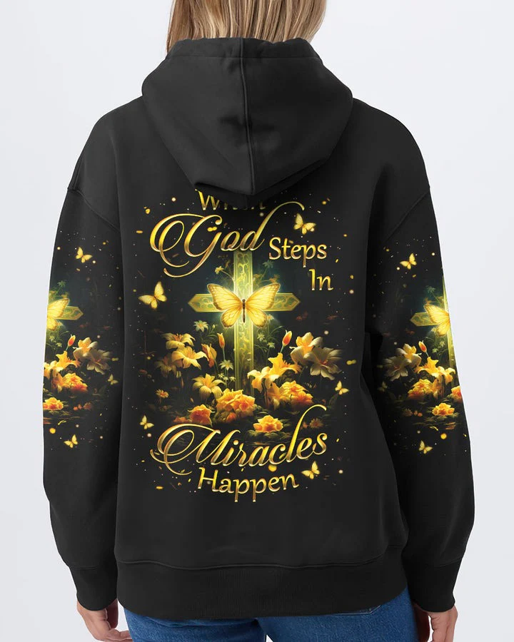 When God Steps In Miracles Happen - Women's All Over Print Shirt - AT4080513 - Image 3