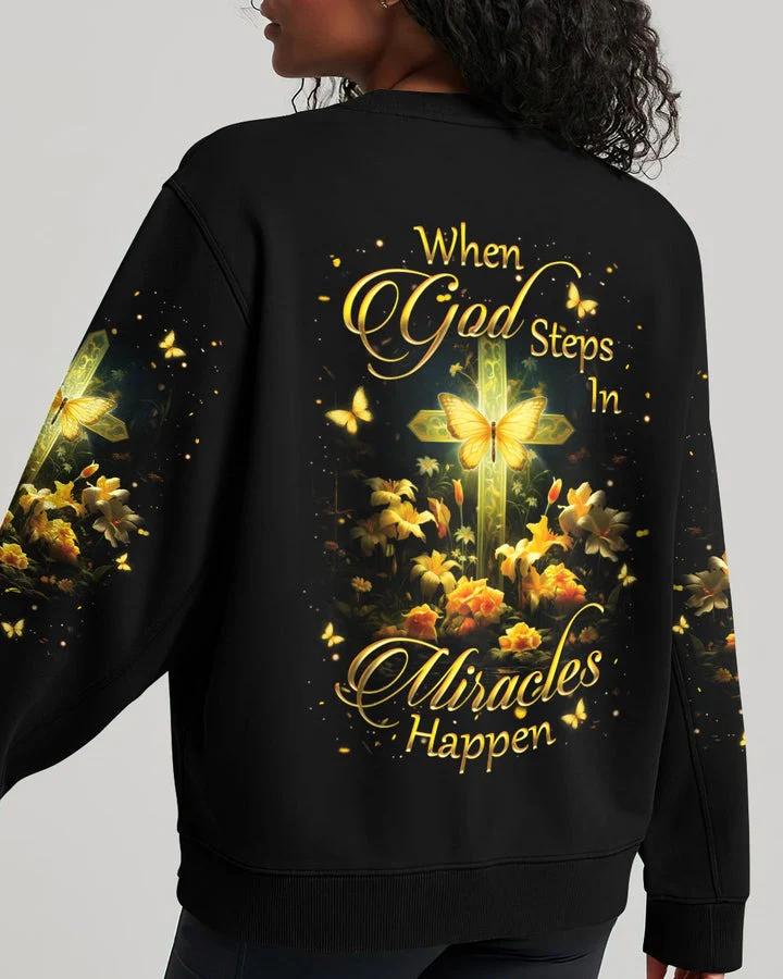 When God Steps In Miracles Happen - Women's All Over Print Shirt - AT4080513 - Image 5