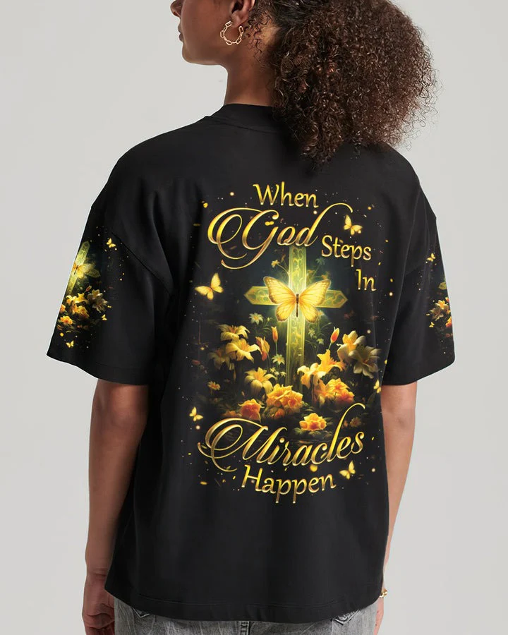 When God Steps In Miracles Happen - Women's All Over Print Shirt - AT4080513 - Image 8