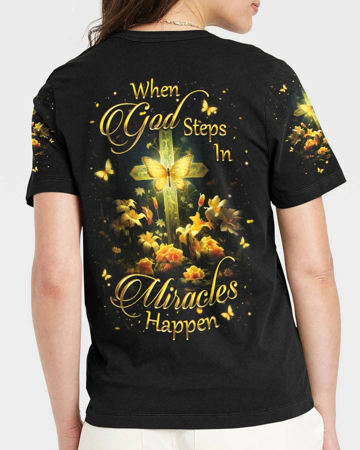 When God Steps In Miracles Happen - Women's All Over Print Shirt - AT4080513 - Image 9