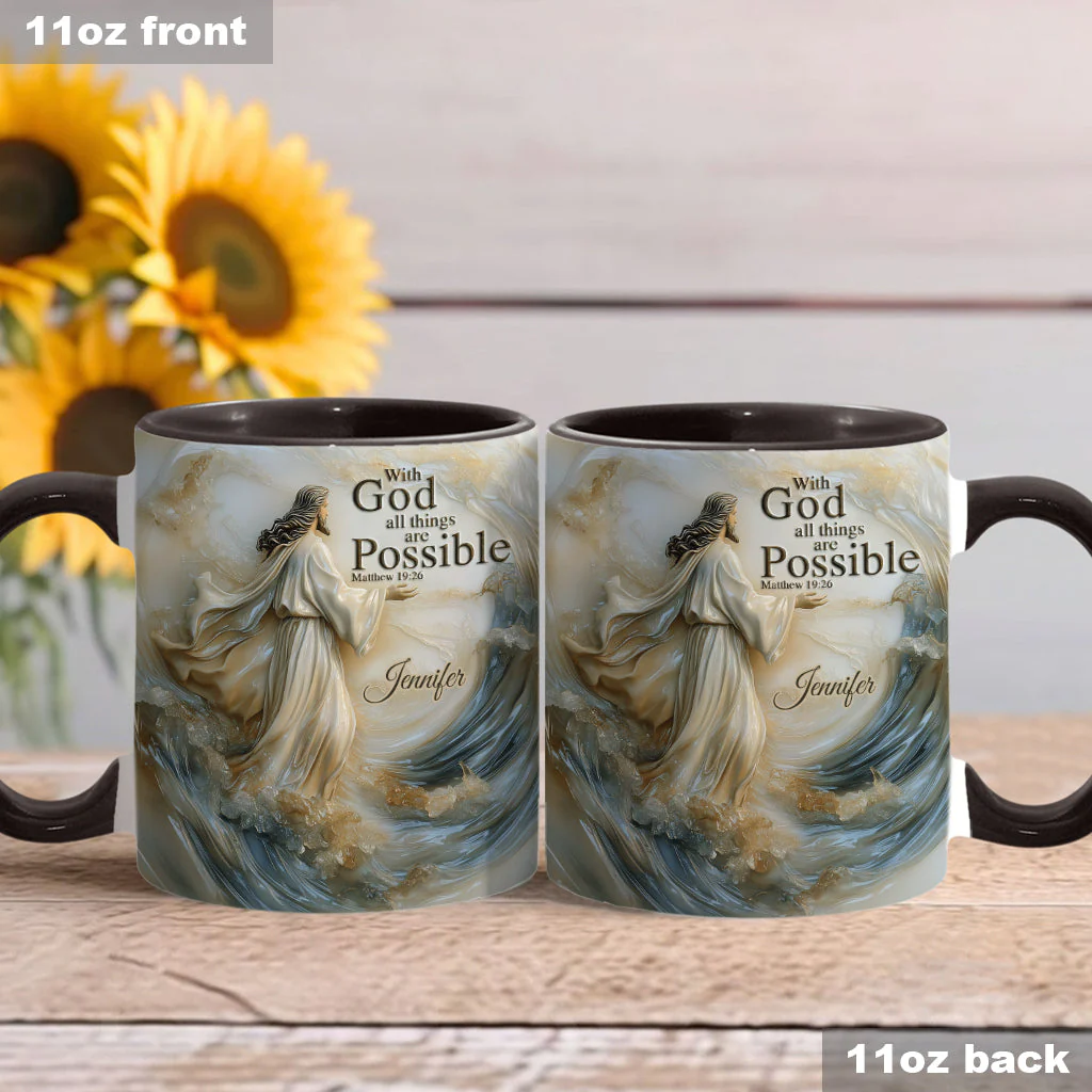 With God All Things Are Possible – Personalized Christian Accent Mug – Gift for Christian BA01 - Image 6