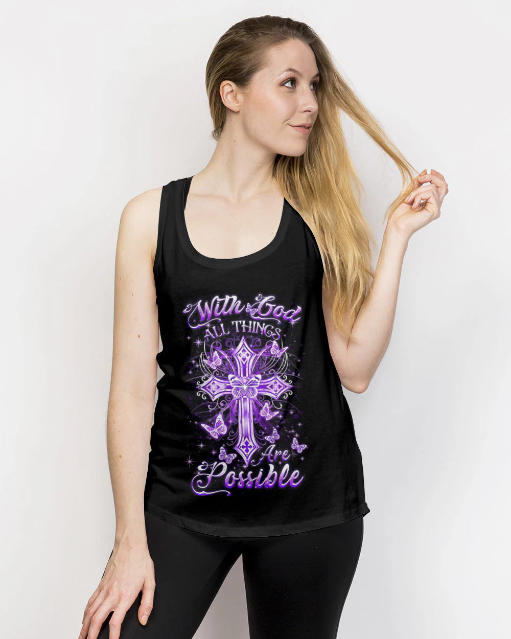 With God All Things Are Possible Women's All Over Print Shirt - 2109233 - Image 13