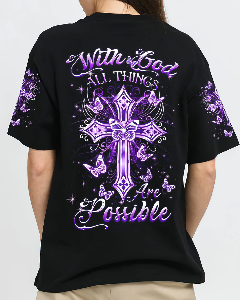 With God All Things Are Possible Women's All Over Print Shirt - 2109233 - Image 14