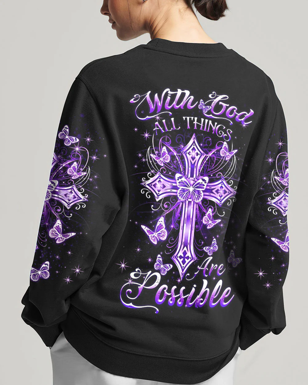 With God All Things Are Possible Women's All Over Print Shirt - 2109233 - Image 7