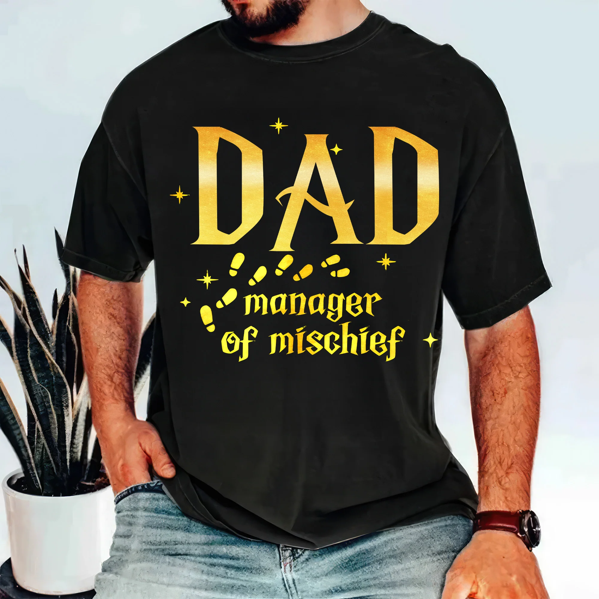 HaPo Wizard And Witch  Best Dad Ever Manager Of Mischief - Personalized Shirt 2 Side - Gift For Dad, Father's Day | CL25 NA94 - Image 4