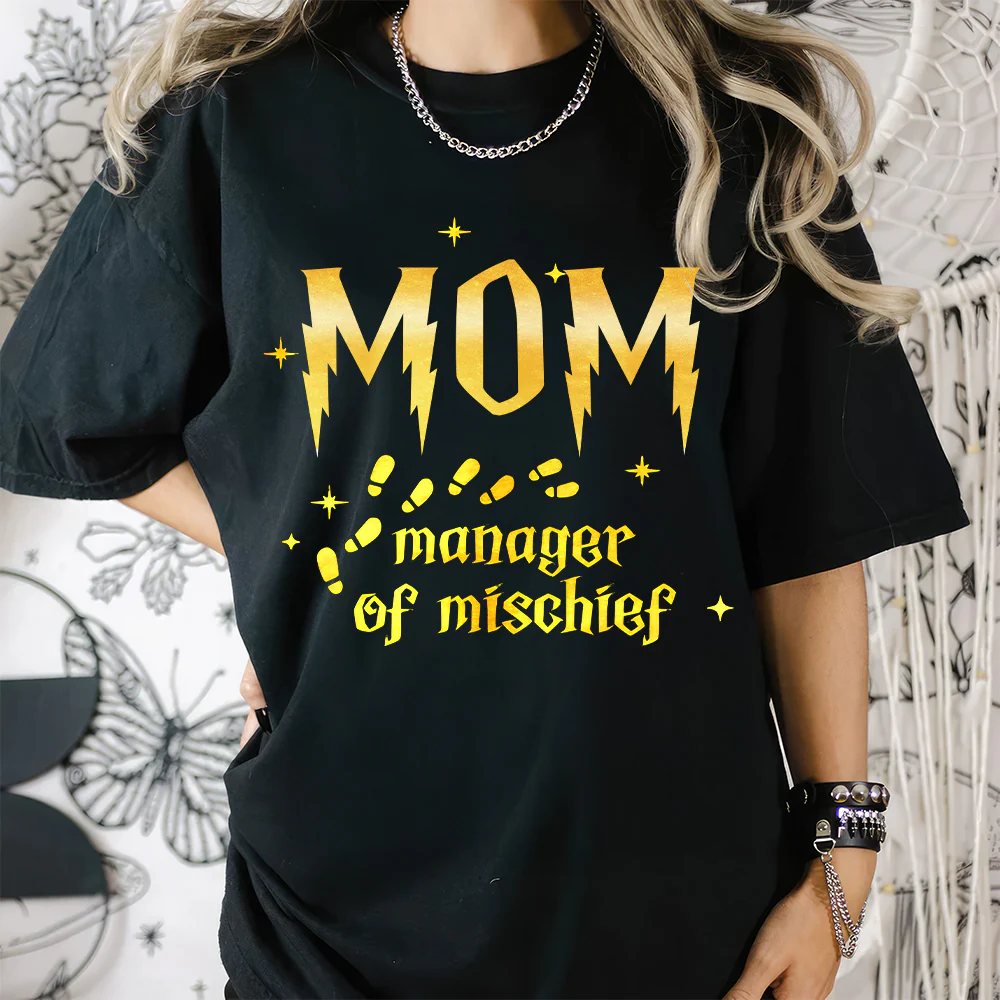 Hapo Best Mom Ever Manager Of Mischief - Personalized Shirt 2 Side - Gift For Mom, Mother’s Day | CL25 NA94 - Image 3