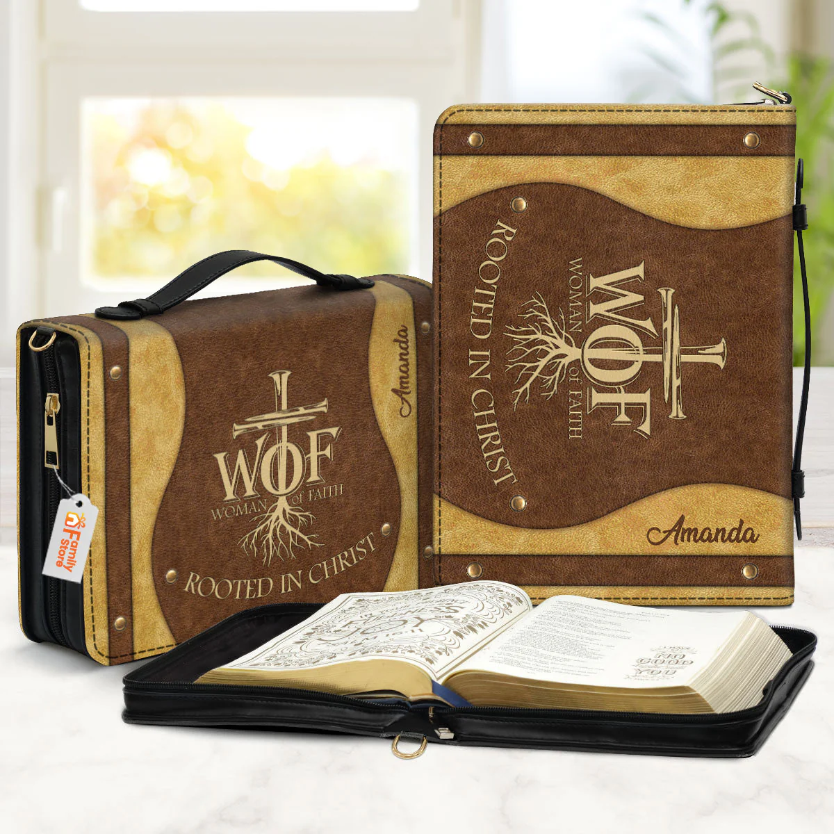 Woman Of Faith Beautiful - Awesome Personalized Bible Covers - AT4081463 - Image 2