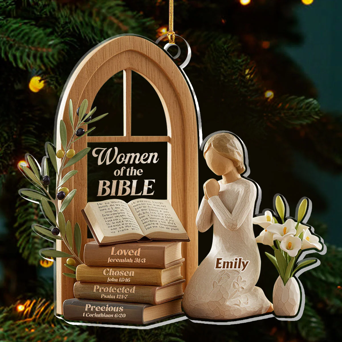 Women Of The Bible - Personalized 1-Layer Acrylic Ornament HL128 - Image 3